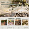 thumbnail image 6 of Round Outdoor Tablecloth with Umbrella Hole and Zipper, Beige Palm Leaves Tablecloth with Elastic Waterproof, Summer Botanical Tropical Plants Patio Table Covers for 45" - 54" Picnic Pool Tables, 6 of 9