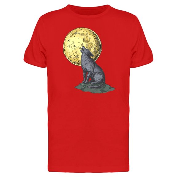 Wolf By The Moon Sketch Tee Men's -Image by Shutterstock