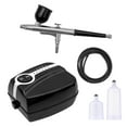thumbnail image 1 of Mistaha Kit Aérographe Multifonctionnel avec Compresseur Brosse à Air Portable Réglé Double Action Pression Réglable à 5 Niveaux Max.25PSI, 1 of 8