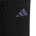 thumbnail image 5 of Adidas Cushioned II 3-Pack Crew Socks Black MD, 5 of 5