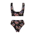 thumbnail image 5 of Daiia Bouquet Women's Bikini Set Two Piece Swimsuit High Waisted Bikini Adjustable Straps Bikini Perfect for Beach, Pool, and Summer Vacation-Large, 5 of 9