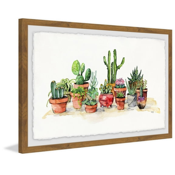 Potted Plants Framed Painting Art Print