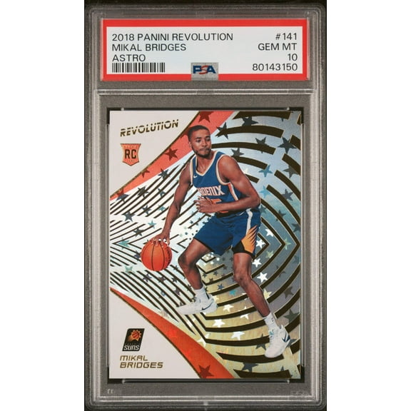Graded 2018 Panini Revolution Mikal Bridges #141 Astro Rookie RC Basketball Card PSA 10 Gem Mint