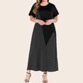 thumbnail image 5 of UPPADA Plus Size Dresses for Women Summer Casual Solid V-Neck Maxi Dress Dressy Boho Party Dress Loose Fit Short Sleeve Solid Dress Black,XL, 5 of 6