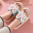 thumbnail image 6 of House Slippers for Woman Thick Heel Open Toe Slip-on Slides Flats Casual Winter Indoor Outdoor Warm Solid Color Home Flat Shoes for Women Pink 7.5, 6 of 8