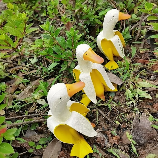 thinsony Banana Duck Statue Resin Sculpture Realistic Detailed Simple