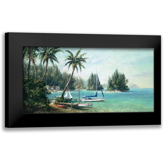 Fronckowiak, Art 14x9 Black Modern Framed Museum Art Print Titled - Island Cove