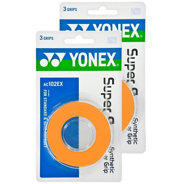 Yonex Super Grap Overgrip 3 Pack 2 Pack Orange