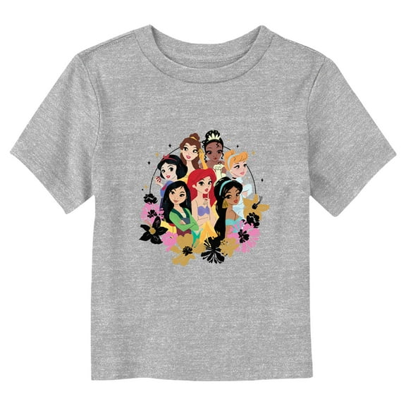Disney Princesses Floral Circle  Graphic T-Shirt
