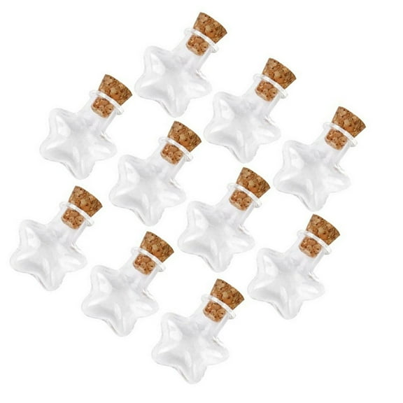 LABSERRON 10Set Glass Mini Wish Bottle for Craft Enthusiasts and Friends Ideal for