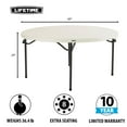 thumbnail image 4 of Lifetime (15) 60 in. Almond Round Tables and Cart Combo - 80442, 4 of 10
