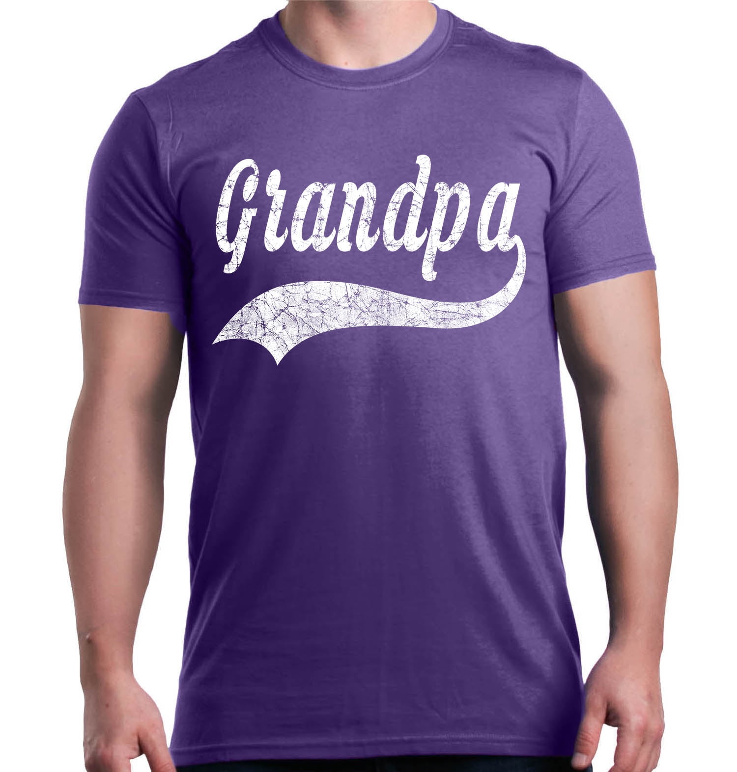 Shop4Ever Men's Grandpa Classic Baseball Father's Day Graphic Tshirt