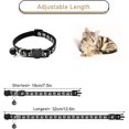 thumbnail image 3 of 2 Pack Reflective Cat Collars with Bell, Safety Quick Release Breakaway Kitten Collars, Adjustable 19-32cm Soft Collars for Cats & Kittens, 3 of 5