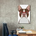 thumbnail image 3 of Epic Graffiti 'Boston Terrier Wearing Hipster Glasses 2' by Furbaby Affiliates, Canvas Wall Art, 26"x40", 3 of 8