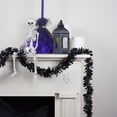 thumbnail image 3 of Northlight Wide Cut Shiny Tinsel Halloween Garland - 50' x 2.5" - Black - Unlit, 3 of 3