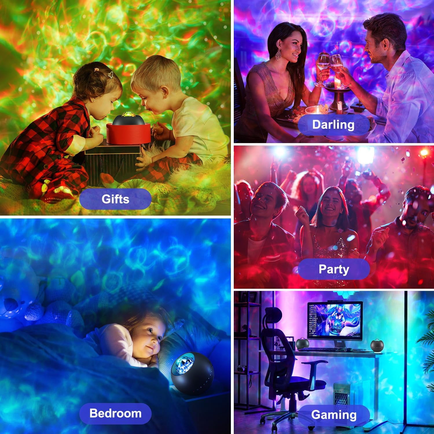 Galaxy Projector for Bedroom Mothers Day Gifts Birthday Gifts for Teen Boy Gifts, LED Galaxy Light Projector, 15White Noise HiFi Bluetooth Speaker,Remote&Timer Ceiling Projector Lights Trendy Stuff