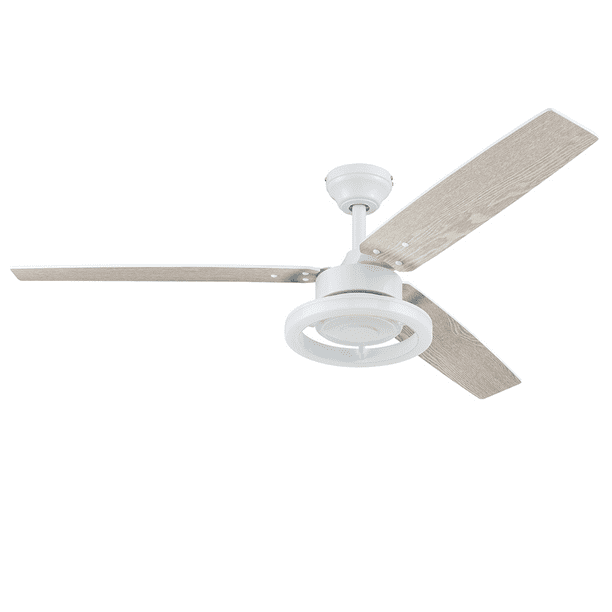 Prominence Home 52 Orbis Bright White, Outdoor Ceiling Fan With Remote Control No Light