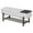 Espresso, variant on GZXS 47.24" Entryway Shoe Bench with Flip Top and Hidden Storage, Modern Upholstered Bench with Open Shelf and Black Rubber Wood Legs, for Living Room, Bedroom, Hallway