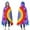 Rainbow Tie Dye, variant on Wearable Blanket,Rainbow Tie Dye Mandala Pattern Hooded Wearable Flannel Blanket for Adults & Teens,Winter Poncho Shawl Wrap Cape Cozy Anti-Pill,60"x80"