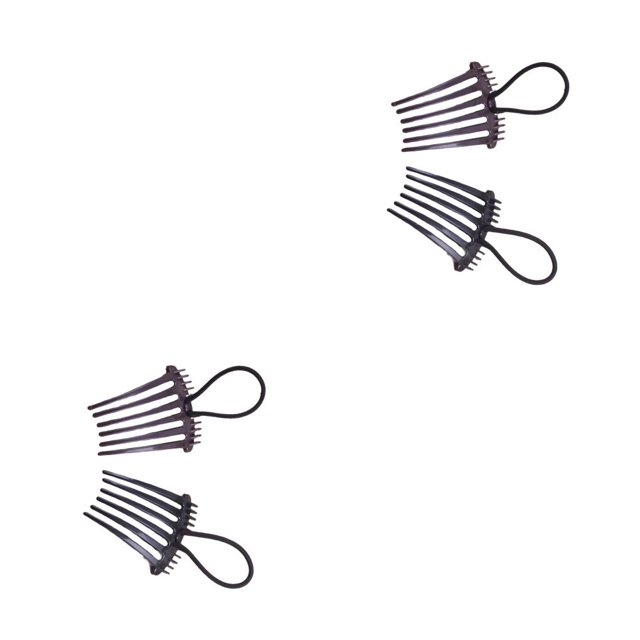 Seitruly 2 Pieces Ponytail Bump it UP Plastic Making Elastic Comb Hair Barrettes Tool Band Insert Volume Hairpins with Wig Clips Styling 6.5x8.5cm 2piezas Seitruly CBP586118