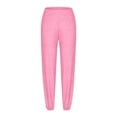 thumbnail image 5 of Fartey Women's Side Striped Sweatpants High Waisted Joggers Pants with Pockets Lightweight Yoga Pant Lounge Workout Trousers Pink S, 5 of 6