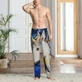 thumbnail image 5 of Vsdgher Starry White Horse Print Mens Pajama Pants Sleep & Lounge Pants, PJ Bottoms With elastic waistb and Pockets, 5 of 5