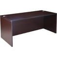 thumbnail image 2 of Boss Office Products Mocha 66 inch Executive Desk and Credenza with Dual File Storage Pedestals, 2 of 6