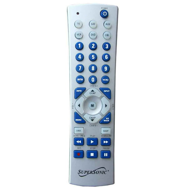 New 6 In 1 Silver Component Universal Remote Control For Tv Dvd Vcr Walmart Com Walmart Com