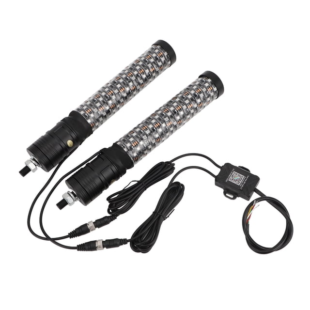RGB LED Whip Light App Remote Control 366 Modes Chasing Whip Antenna for UTV ATV Off Road Sand Truck Boat