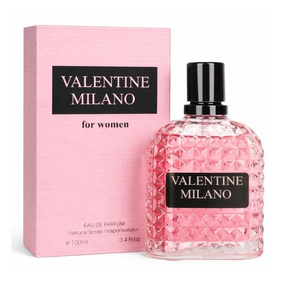Valentine Milano for Women Eau de Parfum Spray – 3.4 fl oz / 100 ml – Floral Scent Fragrance with Jasmine & Rose – Long Lasting Women’s Perfume – Elegant Gift Bottle