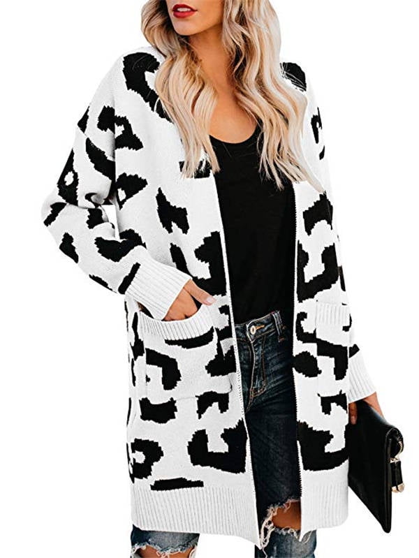 leopard cardigan plus size