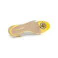 thumbnail image 5 of BLISSFUL STEP Women's Shoes Clear Wedge Heels Rhinestone Peep Toe Slingback Transparent Shoes Yellow 7, 5 of 9
