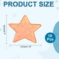 thumbnail image 2 of Uxcell Parche de estrella de lentejuelas para planchar, parches de lentejuelas bordados para reparación de ropa, decoración de mochila y zapatos, naranja 5 en, 2 of 5