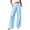 Light Blue, variant on Women Pants High Waisted Grid Wide Straight Leg Palazzo Casual Soft Trousers with Pockets