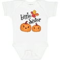 thumbnail image 3 of Inktastic Little Sister Pumpkins with Fall Leaves Girls Baby Bodysuit, 3 of 5
