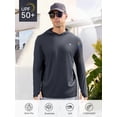 thumbnail image 6 of NORTHYARD Men's Hoodie Sun Protection Shirts with Long Sleeves UPF 50+ UV Swim Rash Guard for Fishing Hiking Beach Hooded Darkgrey M, 6 of 6