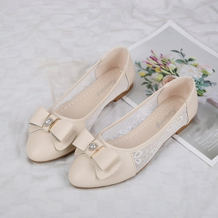 

Women Ladies Fashion Pointed Toe Shallow Bowknot Casual Single Shoes Note Please Buy One Or Two Sizes Larger