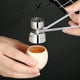 thumbnail image 4 of Cateissary Abridor de huevos de acero inoxidable, herramienta creativa de cocina para huevos hervidos en agua, interruptor, abridor de huevos de Mostrada Huevo Abierto Doble Cabeza, 4 of 6
