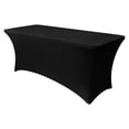 thumbnail image 1 of Mantel Obstal Spandex ajustado de 6 pies, rectangular, negro, 1 of 8