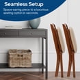 thumbnail image 3 of Stakmore Classic Lattice Back Folding Chair, Fruitwood Frame with Blush Fabric (Set of 2), 3 of 6