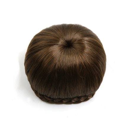 Synthetic Twist Braided Hair Bun Chignon Updo Donut Ponytail Wig