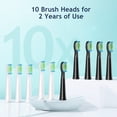 thumbnail image 4 of Fairywill Electric Toothbrush for Adults, Sonic Dual Pack with 10 Brush Heads, 40,000 VPM, 5 Modes & 2-Min Smart Timer, IPX7 Waterproof,Perfect Family Gift Set,Black & Pink, 4 of 11
