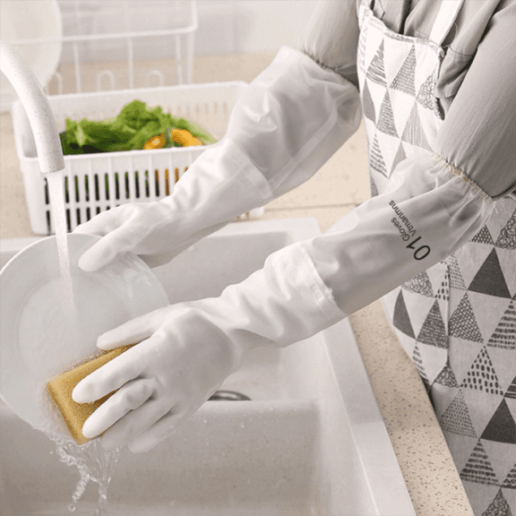LQXZWJY Best Nitrile Rubber Cleaning, Household, Dishwashing Gloves, Latex Free, Vinyl Free, Reusable not Disposable