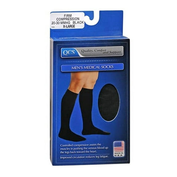 Loving Comfort Fashion Panty Hose Mens 20-30 F/S Black, X- large, 1 Pair, 2 Pack
