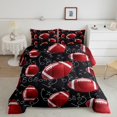 thumbnail image 2 of Manfei Rugby Football Comforter Sets Full Size, Sport Player Comforters & Duvets, Cartoon Ball Game Reversible Bedding Full Comforter Set, Breathable Room Decorative, 3pcs, 2 of 6