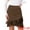 Dark Brown, variant on Faux Suede Skirt for Women's Vintage High Waist Stretch Bodycon L Dark Brown