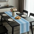 thumbnail image 2 of Blue Ombre Table Runner 72 Inches Long, Modern Abstract Art Farmhouse Gradient Kitchen Coffee Dining Table Decoration for Home Party Birthday Wedding Home Decor 18x72 Inches, 2 of 8