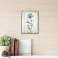 thumbnail image 2 of Wood Flower Wall Art Prints Blossom Floral Wall Decor Blue Picture on Rustic Wooden Textured Artwork Painting for Bedroom Small Panel office artwork wall decor, 2 of 5