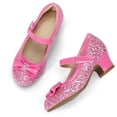 thumbnail image 2 of Kushyshoo Light Pink Girls Dress Shoes Mary Jane 1.5in Low Heel Pumps Wedding Party Princess 12M, 2 of 4