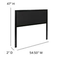thumbnail image 3 of Full Size Upholstered Metal Panel Headboard in Black Fabric, 3 of 10